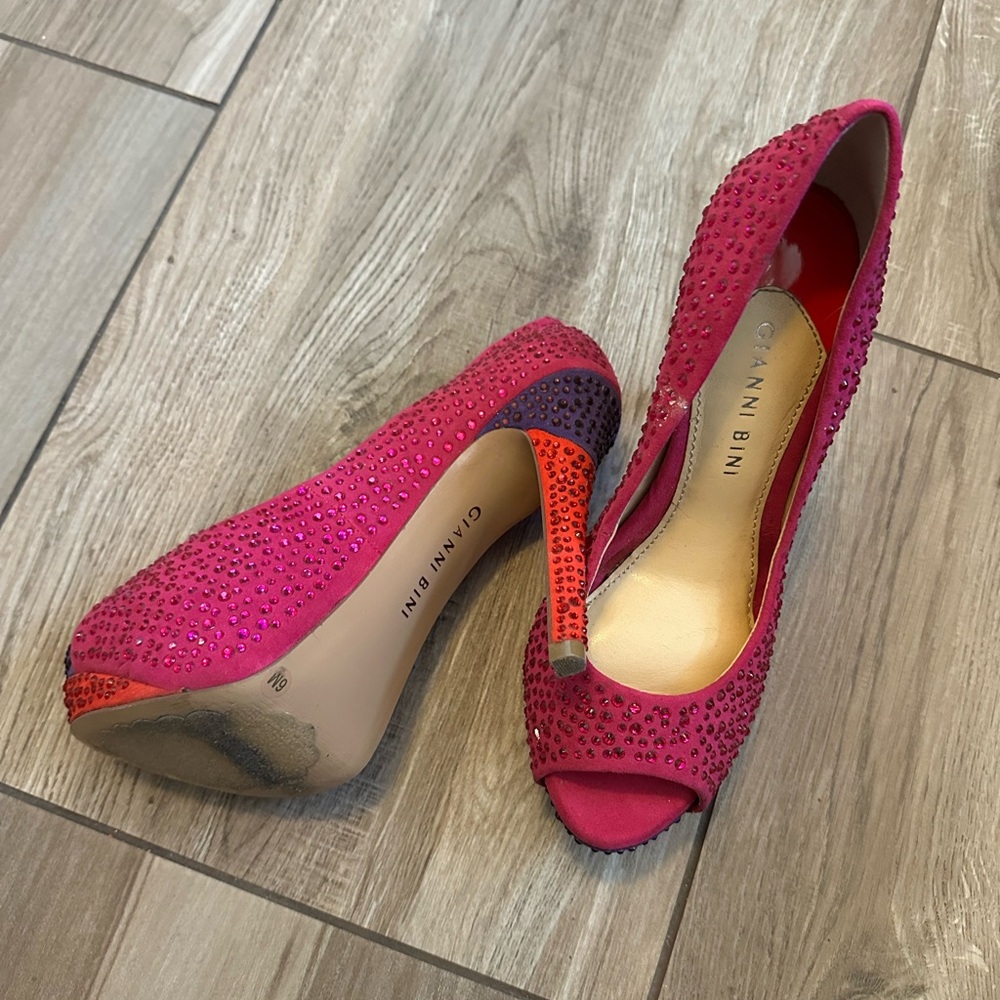 Gianni Bini Fuchsia Embellished Heels